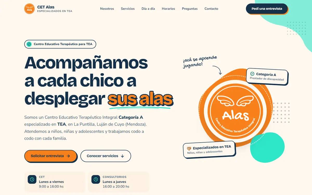 CET Alas — Salud y educación · Sitio institucional